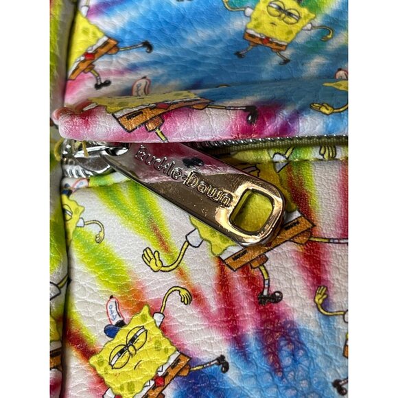 Buckle Down SpongeBob Tie-Dye Print Crossbody Bag Vegan Leather Adjustable Strap - Picture 3 of 13